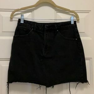 Black Denim Skirt